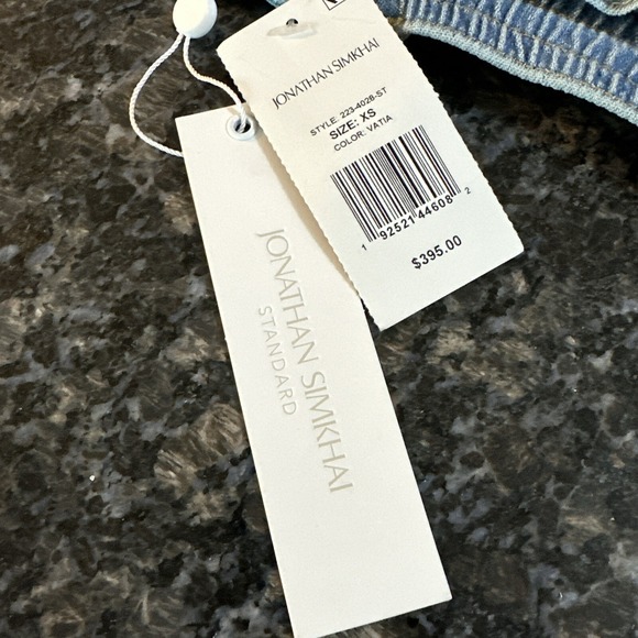 Johnathan Simkhai Standard Calista blue denim cargo jean pants sz. XS. $395 - Picture 9 of 11